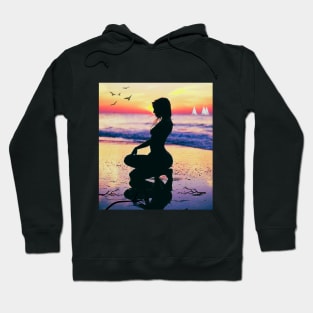 Woman Birds And The Ocean Hoodie